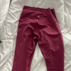 lululemon athletica Red High-Waisted Leggings